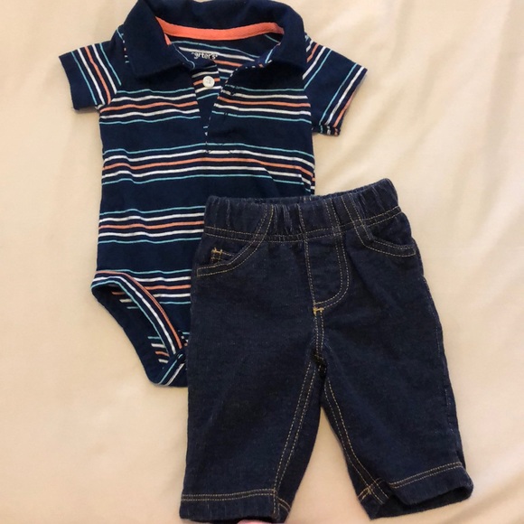 two piece jean outfit